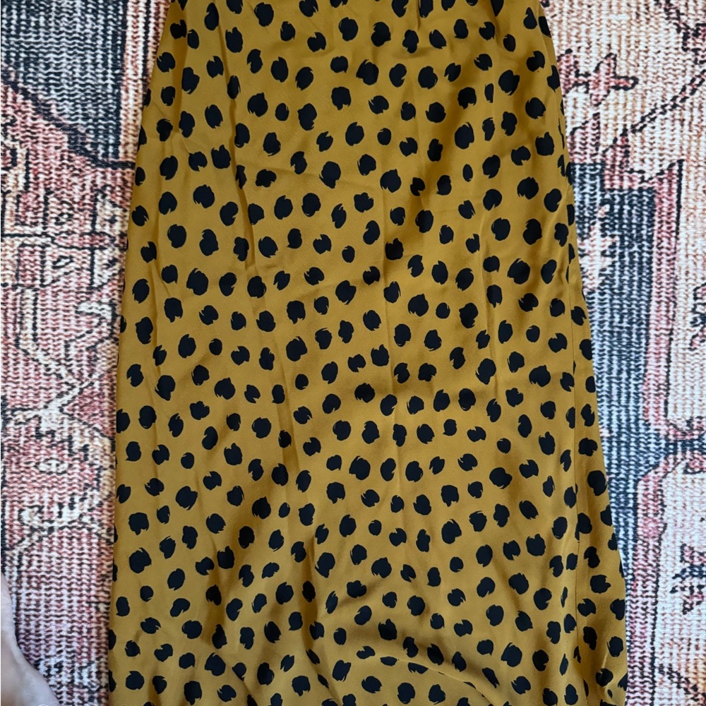 Madewell Black and Tan Midi Skirt